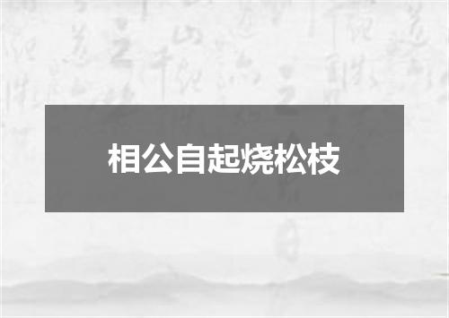 相公自起烧松枝