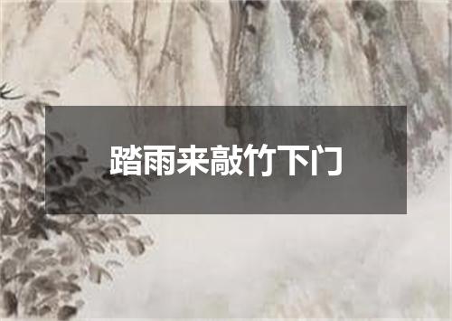 踏雨来敲竹下门