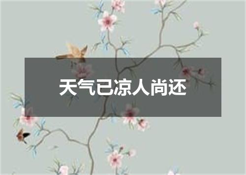 天气已凉人尚还