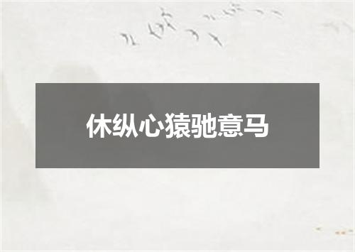 休纵心猿驰意马