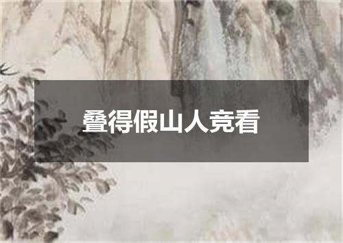 叠得假山人竞看