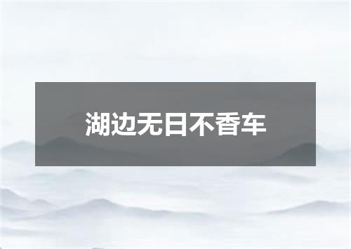 湖边无日不香车