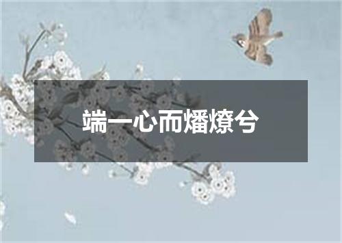 端一心而燔燎兮