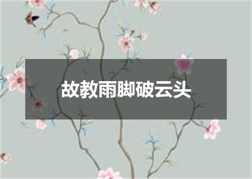 故教雨脚破云头