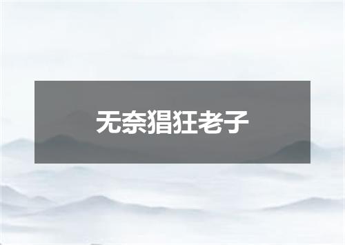 无奈猖狂老子