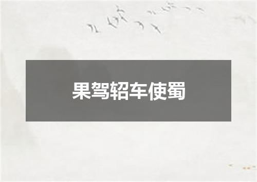 果驾轺车使蜀