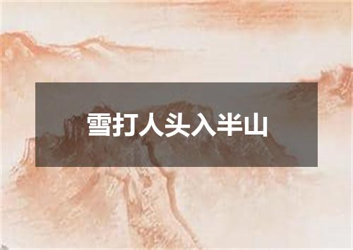 雪打人头入半山