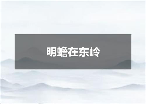 明蟾在东岭