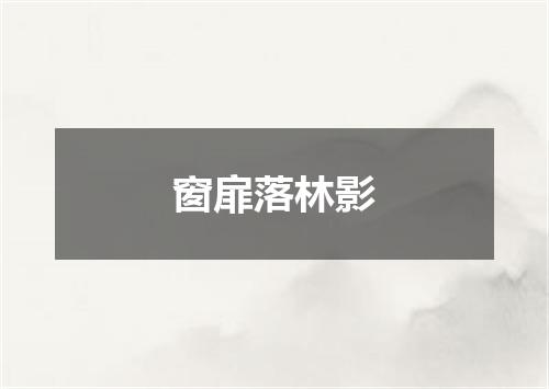 窗扉落林影