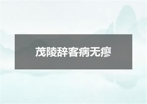 茂陵辞客病无瘳