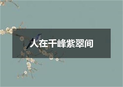 人在千峰紫翠间