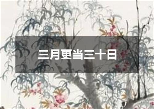 三月更当三十日