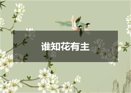 谁知花有主