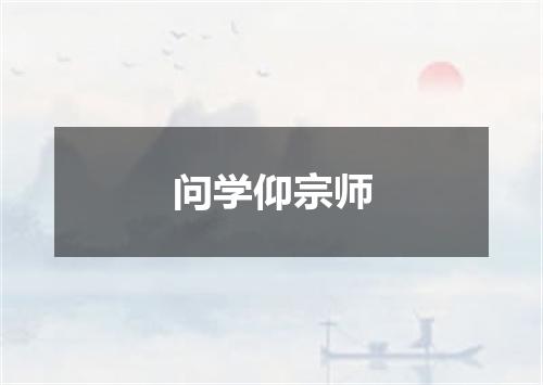 问学仰宗师