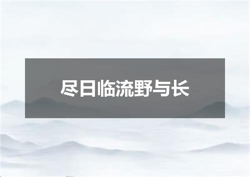 尽日临流野与长