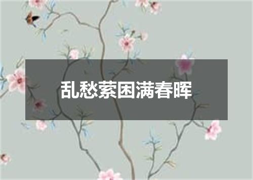 乱愁萦困满春晖