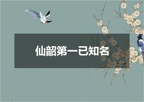 仙韶第一已知名