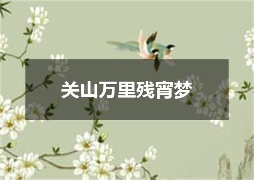 关山万里残宵梦