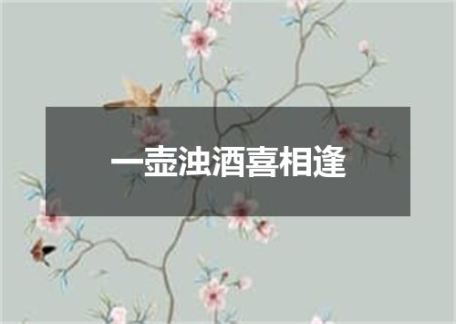 一壶浊酒喜相逢