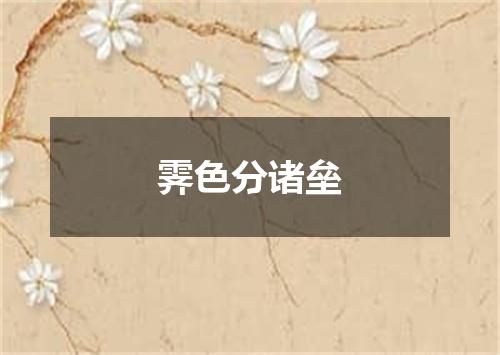 霁色分诸垒