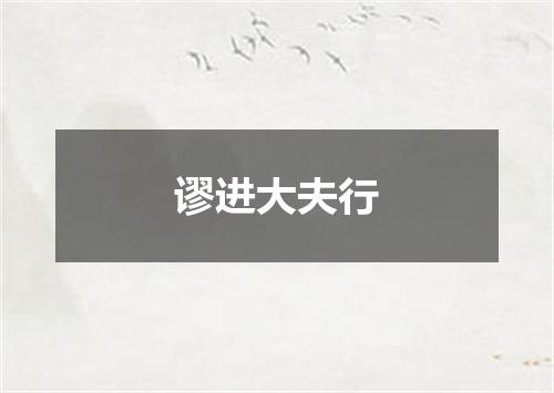 谬进大夫行