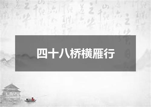 四十八桥横雁行