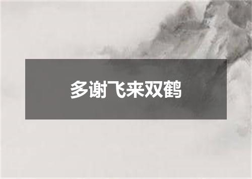 多谢飞来双鹤