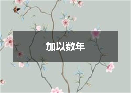 加以数年