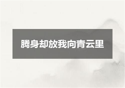 腾身却放我向青云里