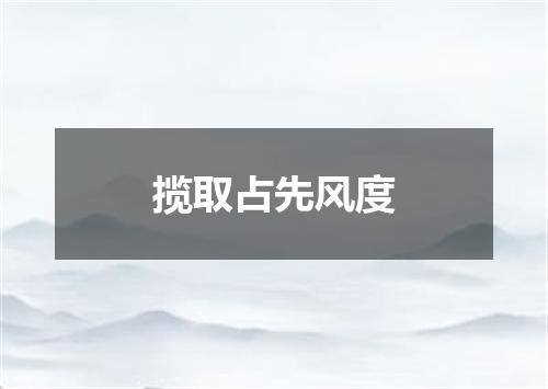 揽取占先风度