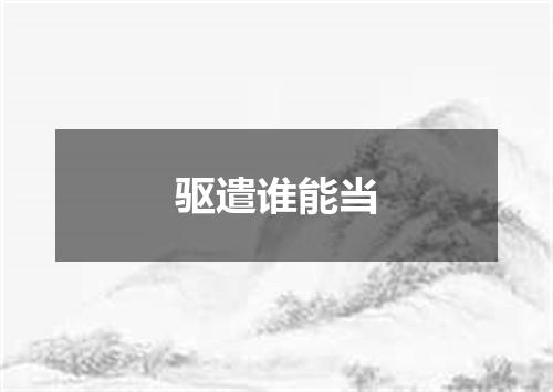驱遣谁能当