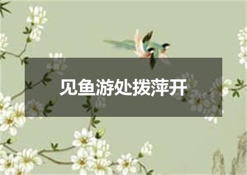 见鱼游处拨萍开