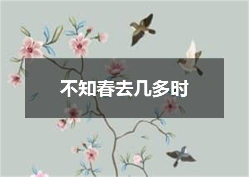 不知春去几多时