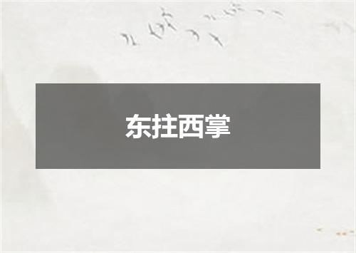 东拄西掌
