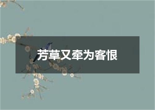 芳草又牵为客恨