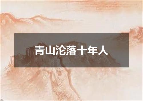 青山沦落十年人