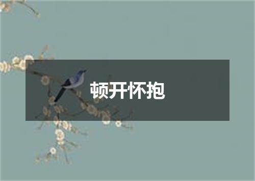 顿开怀抱
