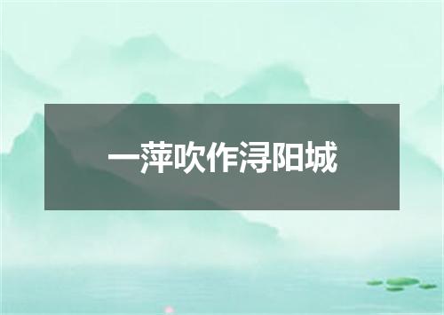 一萍吹作浔阳城
