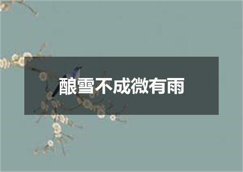 酿雪不成微有雨