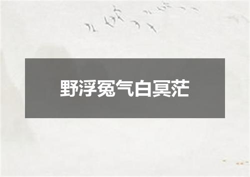 野浮冤气白冥茫