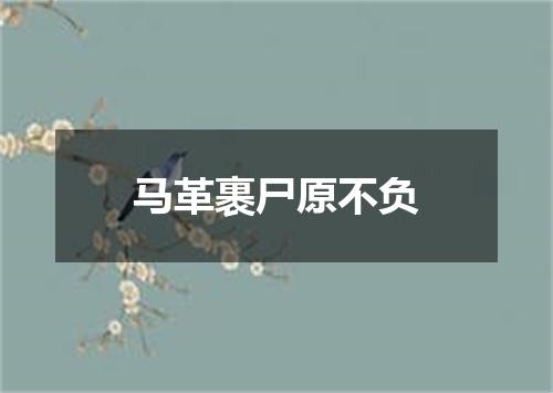 马革裹尸原不负