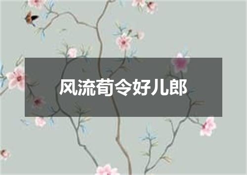 风流荀令好儿郎