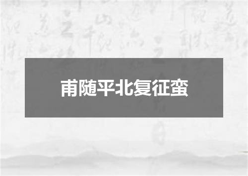 甫随平北复征蛮