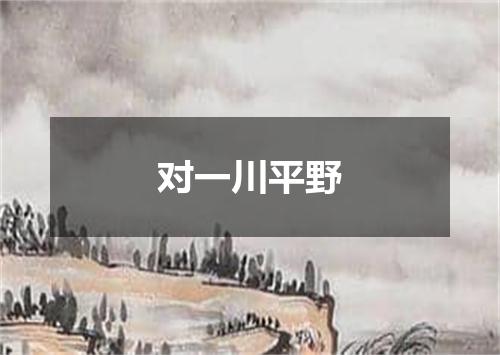 对一川平野