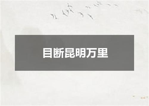 目断昆明万里