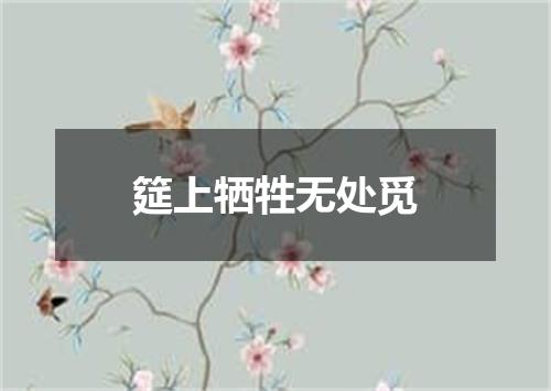 筵上牺牲无处觅