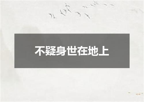 不疑身世在地上