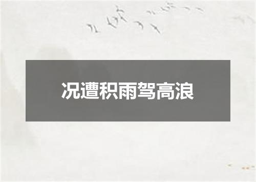 况遭积雨驾高浪