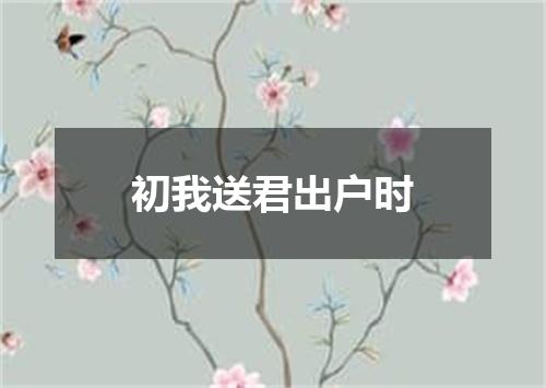 初我送君出户时