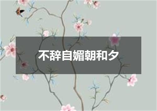 不辞自媚朝和夕